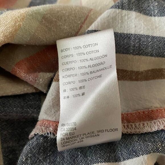 Urban Outfitter sz‎ M pink beige 100% cotton boho cottage blouse - Picture 7 of 8